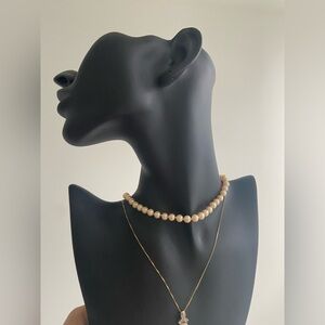 Vintage Faux Pearl Choker Necklace